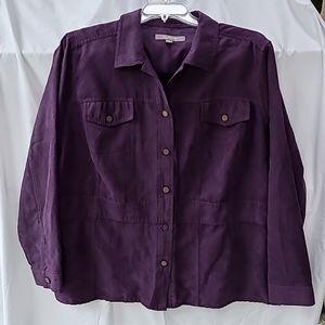 Croft & Barrow 3x purple blouse
